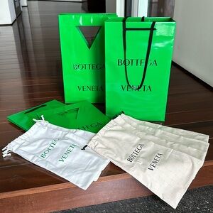 Bottega Veneta 4 shopping bags 6 shoe bags